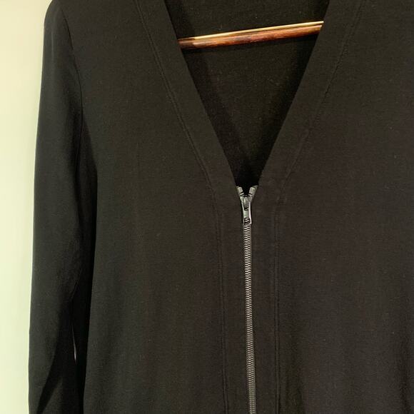 Eileen Fisher Black Zip Cardigan Jacket Women’s S Tencel Stretch Quiet Fleece - Picture 10 of 16